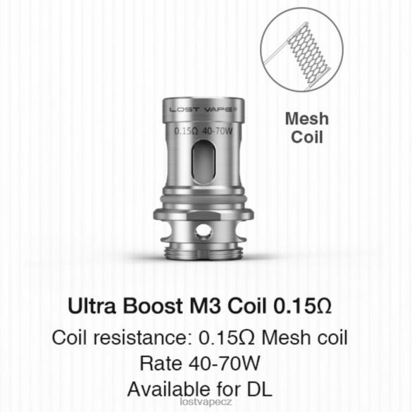 Lost Vape Ultra boost cívky (5-balení) m3 v2 0,15 ohmů HJZ28348 Lost Vape Contact CZ