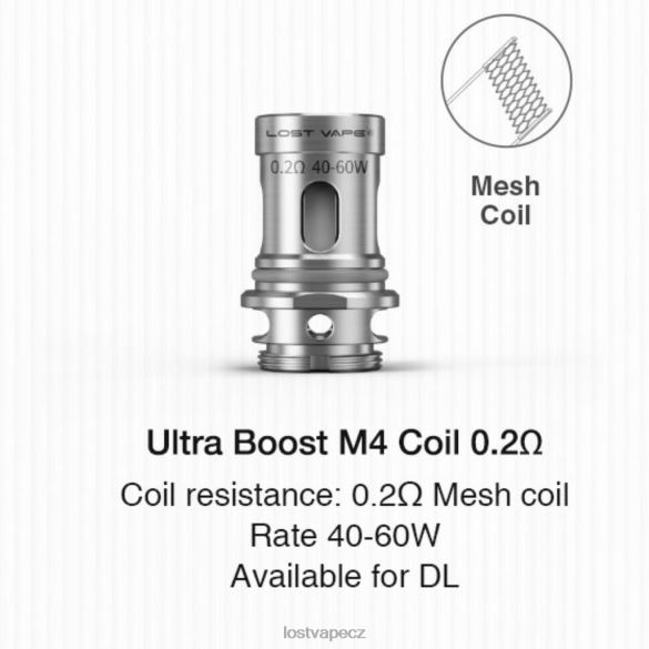 Lost Vape Ultra boost cívky (5-balení) m4 v2 0,2 ​​ohmu HJZ28349 Lost Vape Flavors